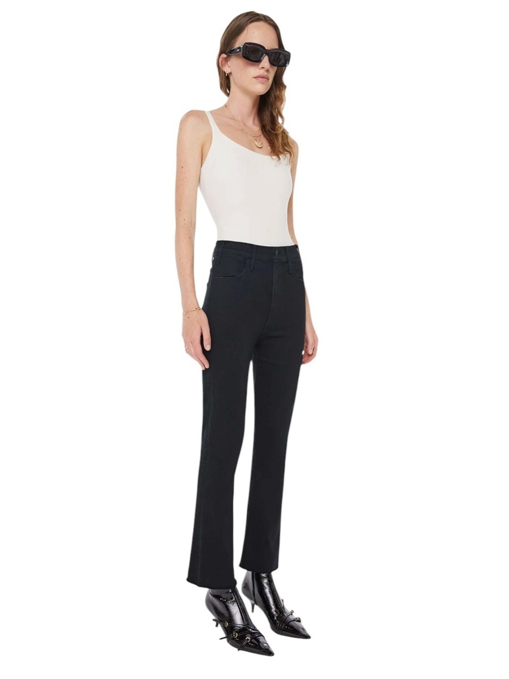 Mother The Hustler Ankle Fray Jeans - Size: 27